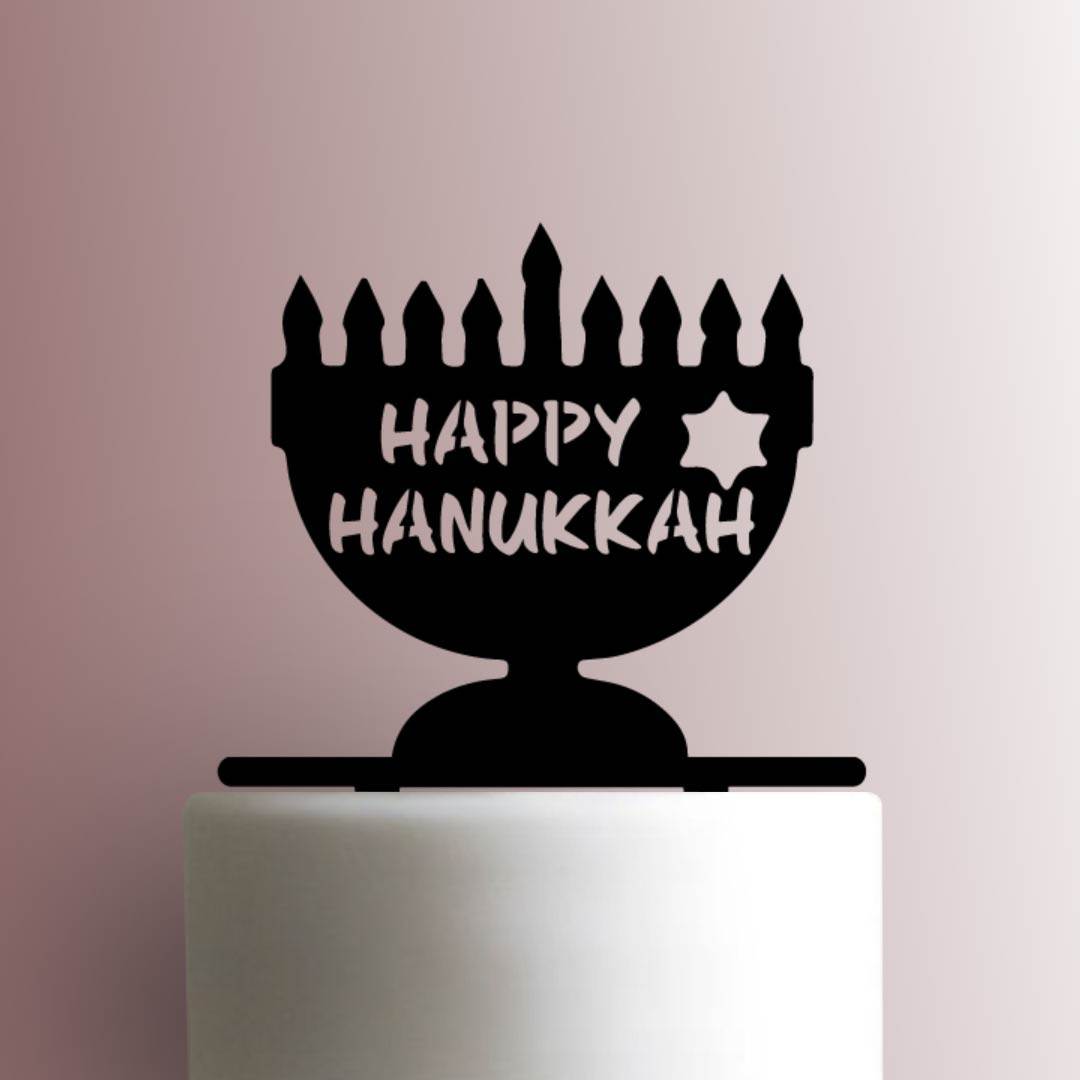 Menorah Happy Hanukkah 225-A542 Cake Topper