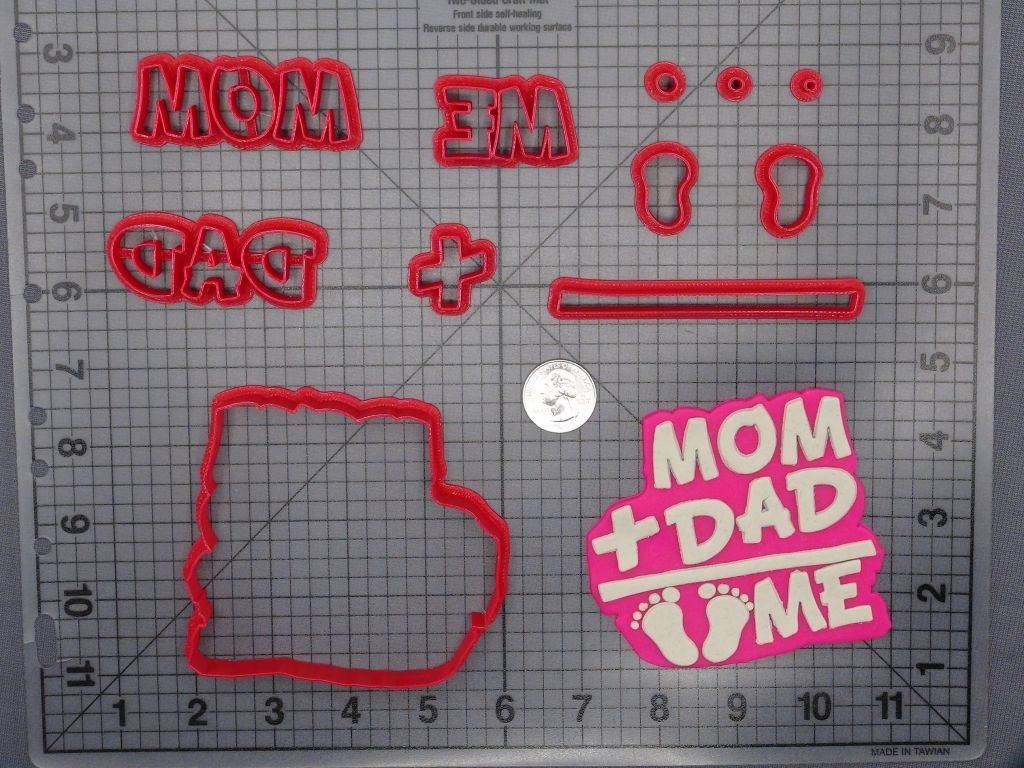 Mom Plus Dad Equals Me 266-F886 Cookie Cutter Set