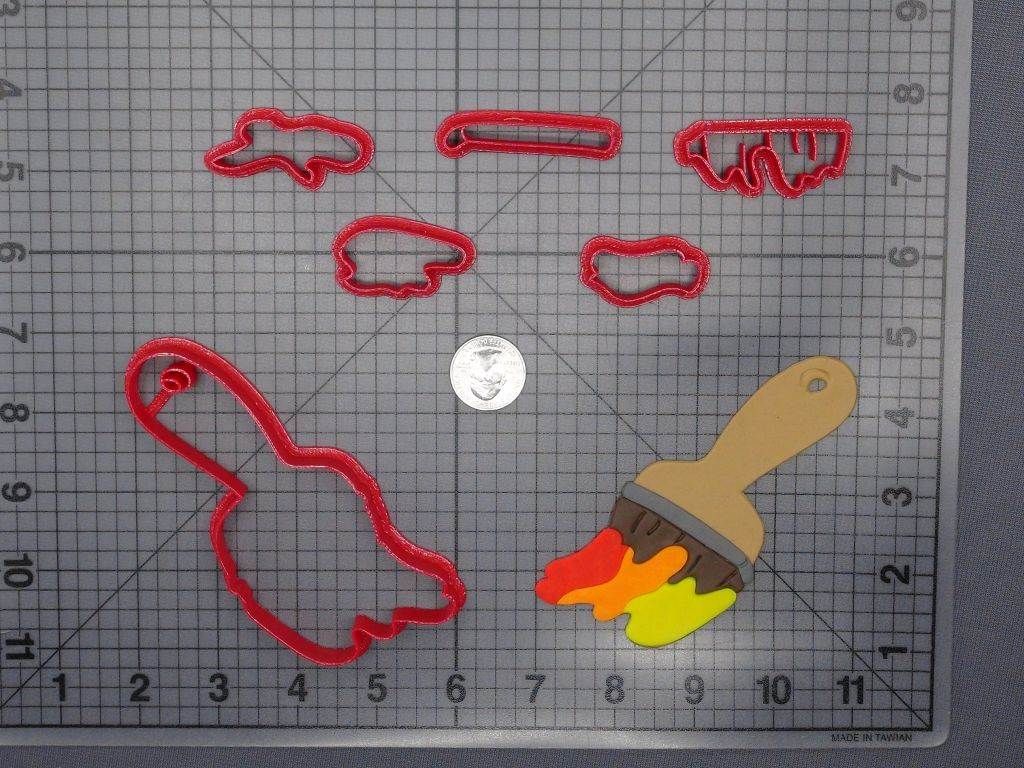 Paint Brush 266-F855 Cookie Cutter Set
