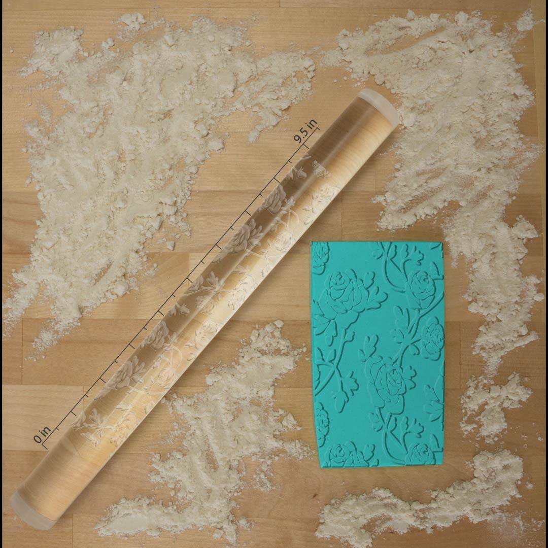 Rose Flower 765-617 Rolling Pin