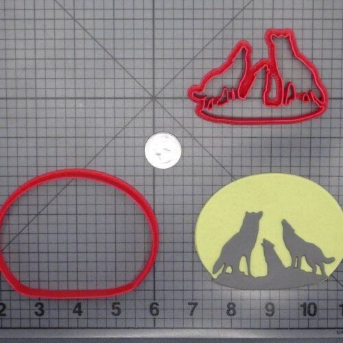 Wolf Pack with Moon 266-F953 Cookie Cutter Set