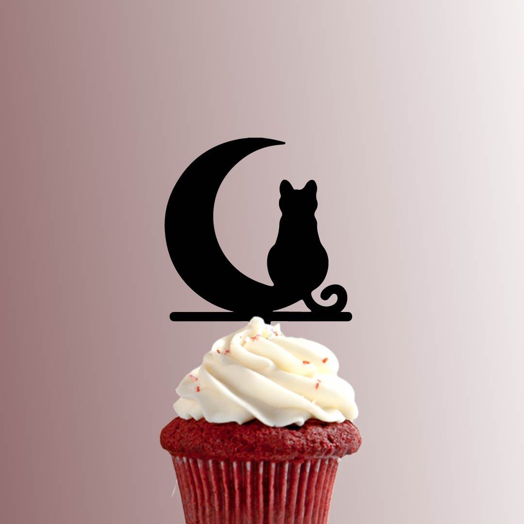 Cat on Moon 228-491 Cupcake Topper