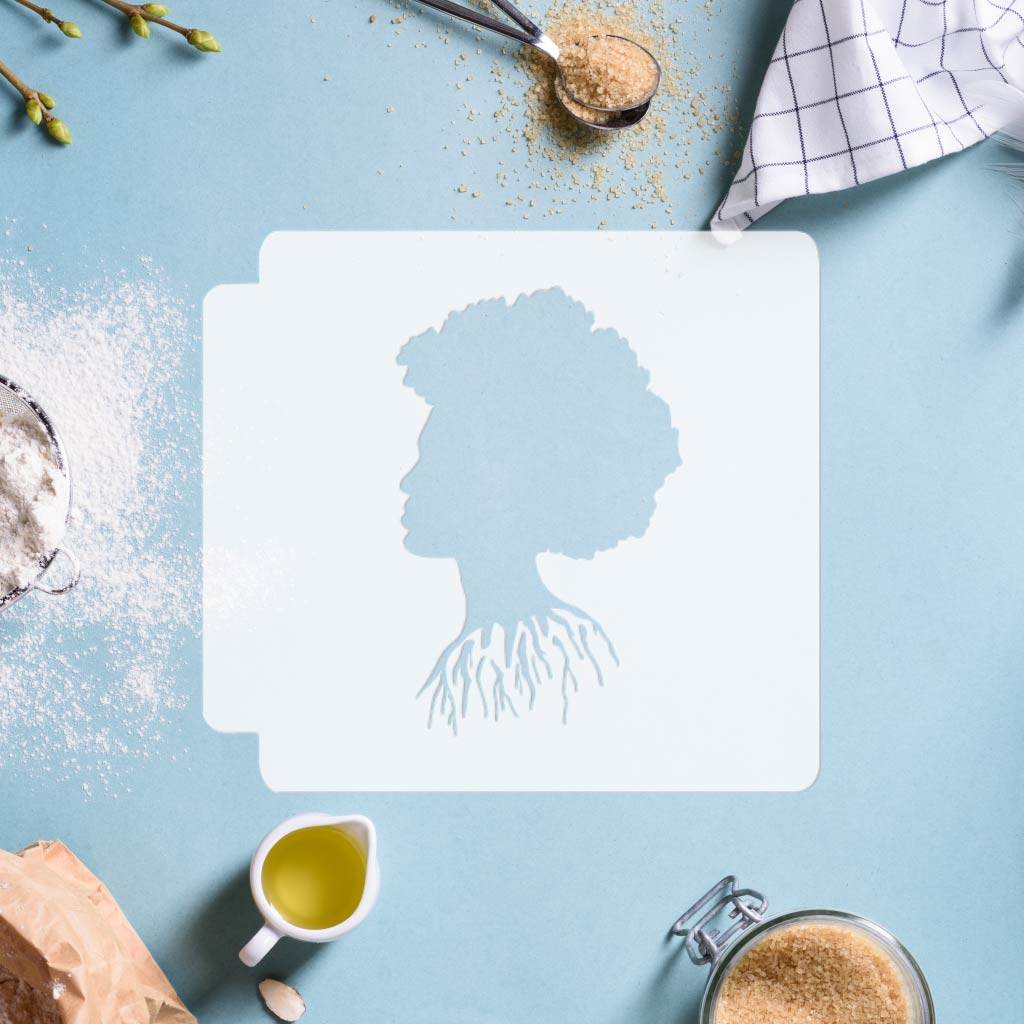 Afro Woman Roots 783-E928 Stencil