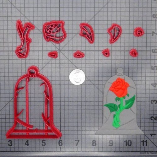 Beauty and the Beast - Stained Glass Rose 266-G086 Cookie Cutter Set