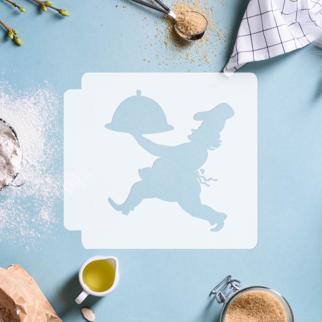 Chef with Platter 783-E922 Stencil