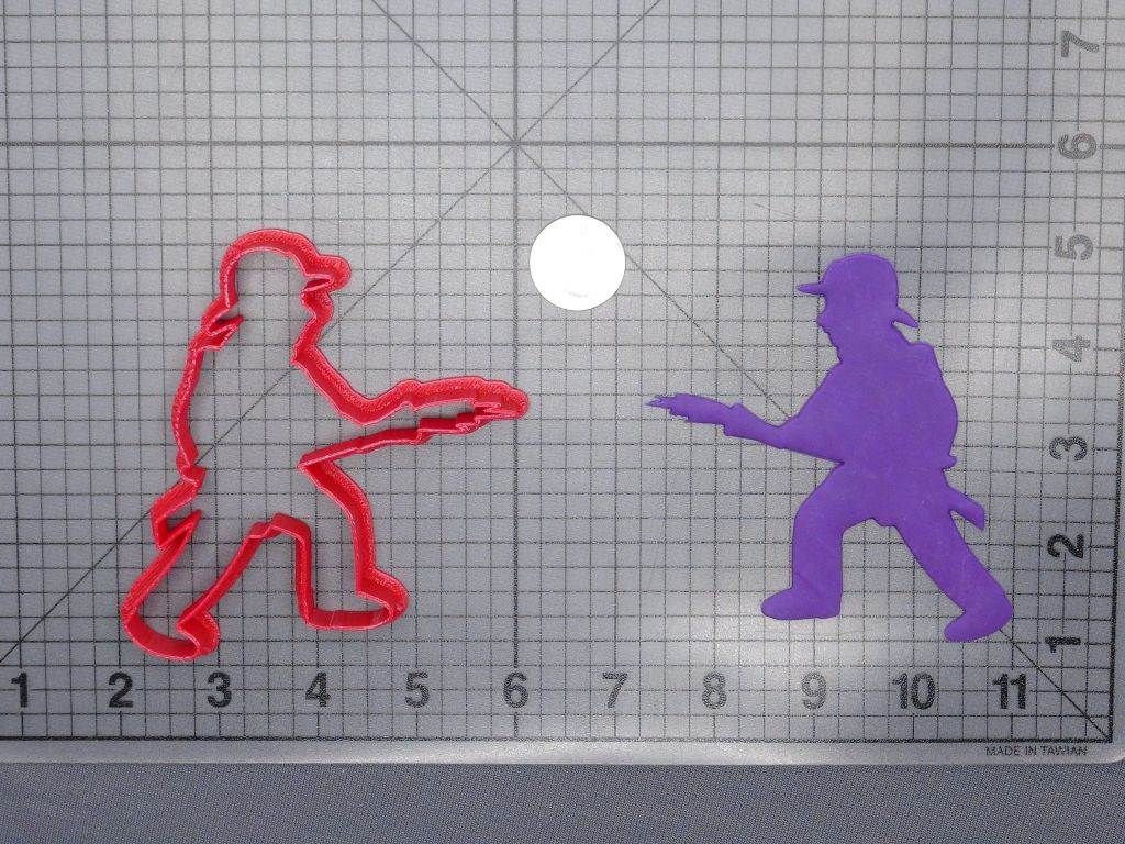Firefighter with Water Hose 266-G150 Cookie Cutter Silhouette