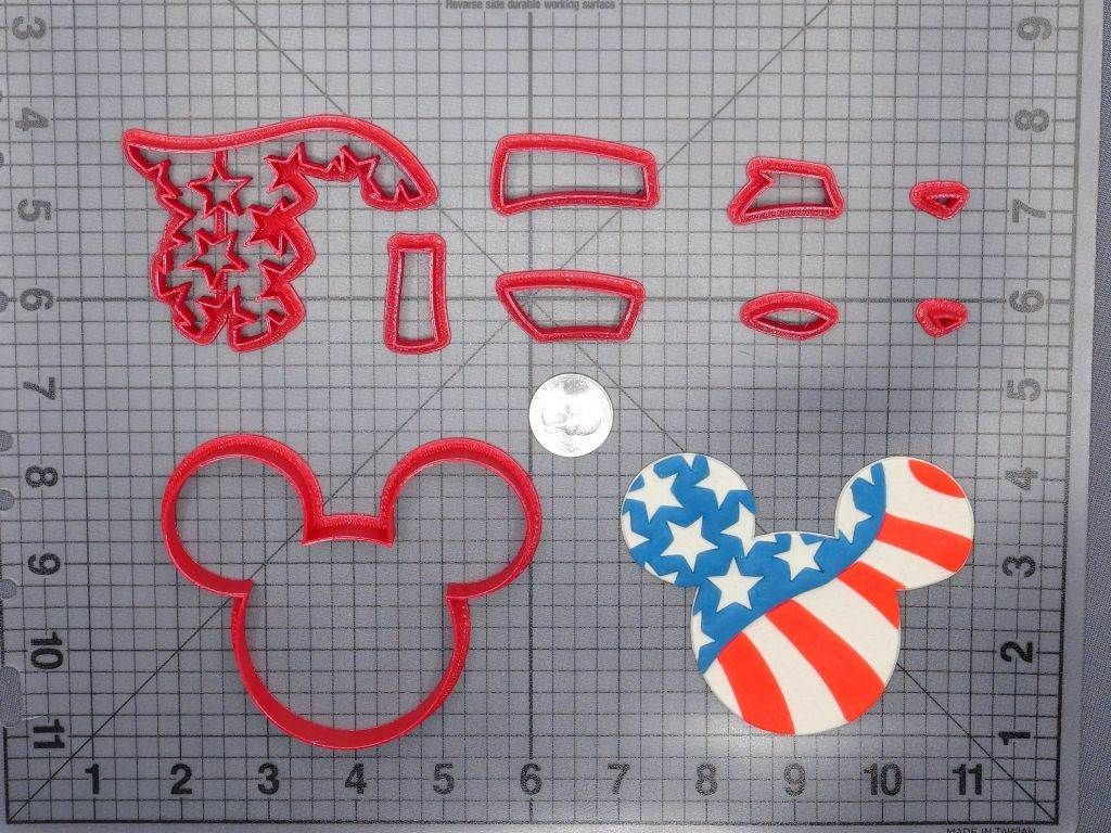 Mickey Mouse USA Flag 266-G161 Cookie Cutter Set