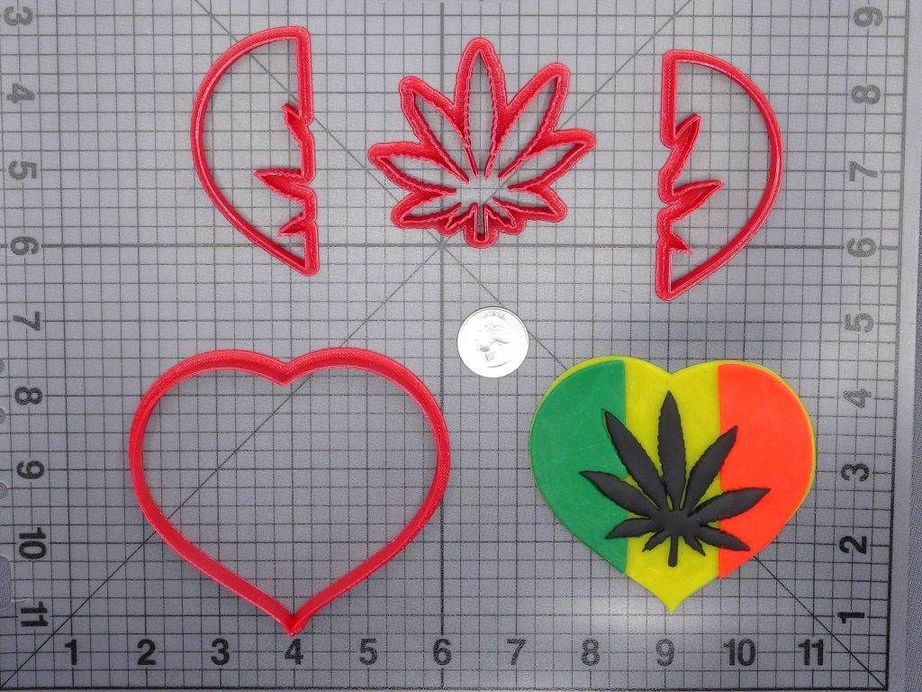 Rasta Heart 266-G142 Cookie Cutter Set