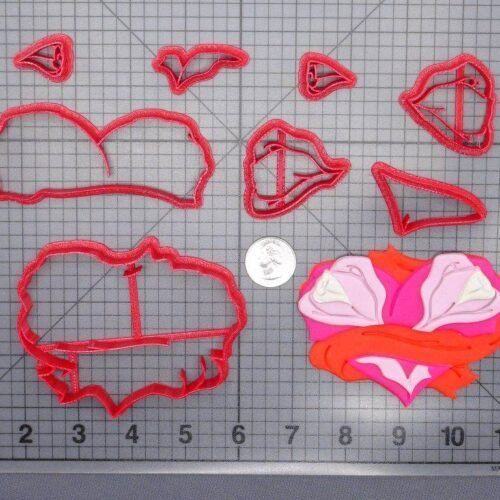 Rose Flower Heart 266-G144 Cookie Cutter Set