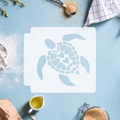 Sea Turtle Heart Shell 783-E768 Stencil