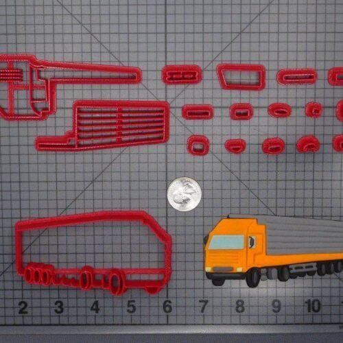 Semi Truck 266-F381 Cookie Cutter Set
