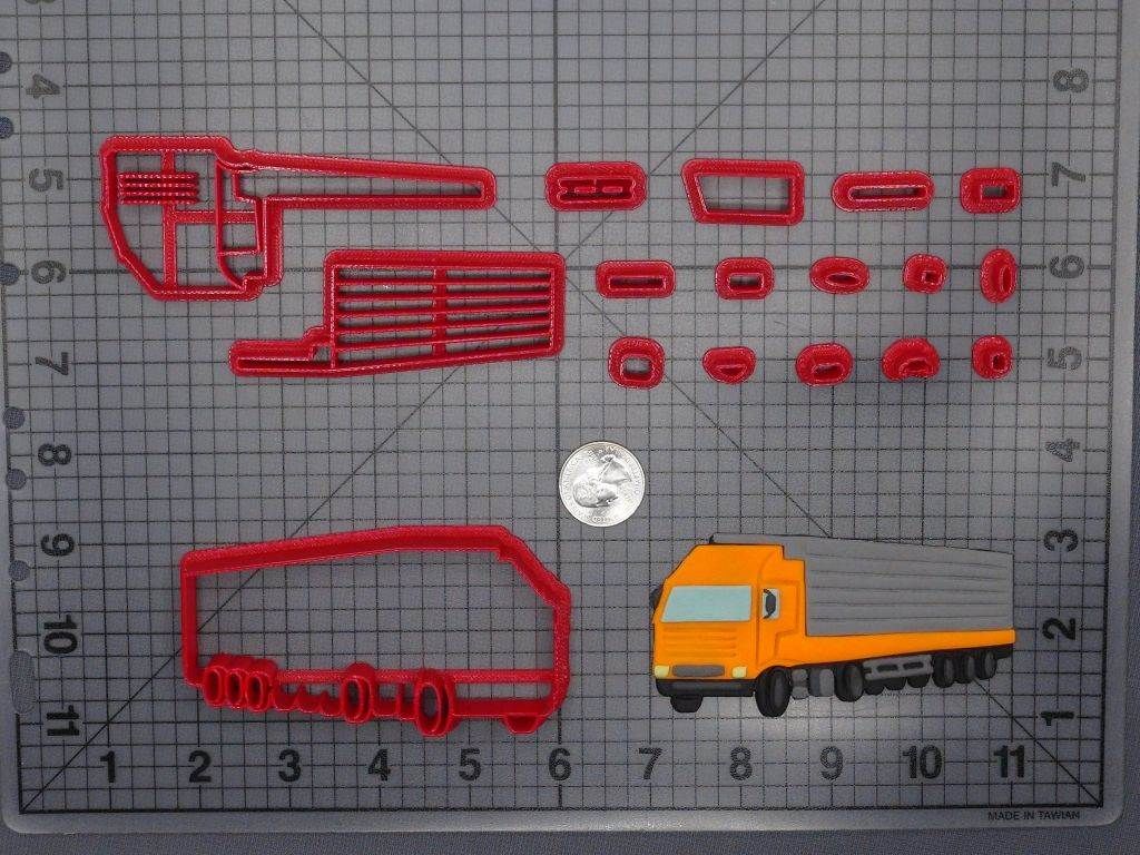 Semi Truck 266-F381 Cookie Cutter Set
