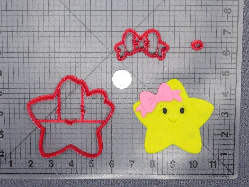 Star with Bow 266-E044 Cookie Cutter Set