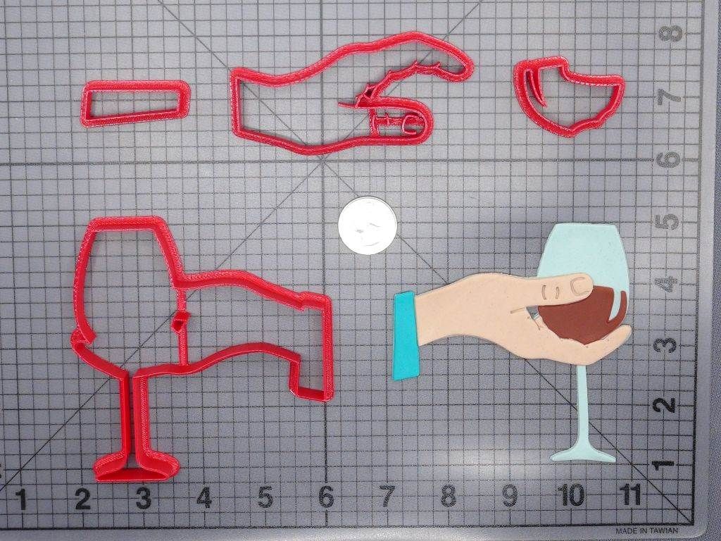 Wine Glass in Hand 266-G143 Cookie Cutter Set
