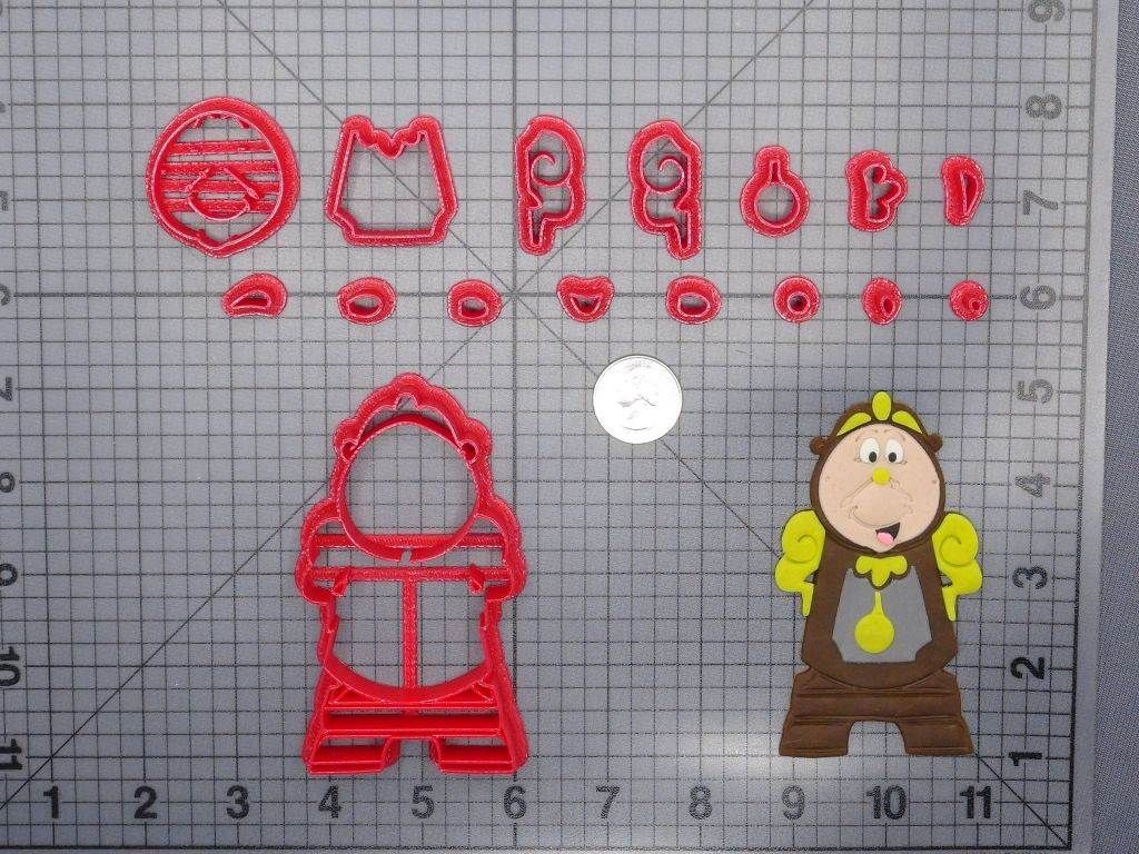 Beauty and the Beast - Cogsworth 266-G194 Cookie Cutter Set