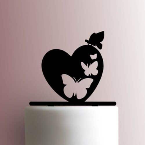 Butterfly Heart 225-A702 Cake Topper