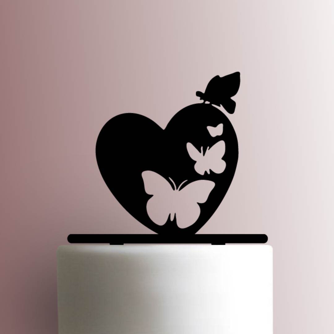 Butterfly Heart 225-A702 Cake Topper