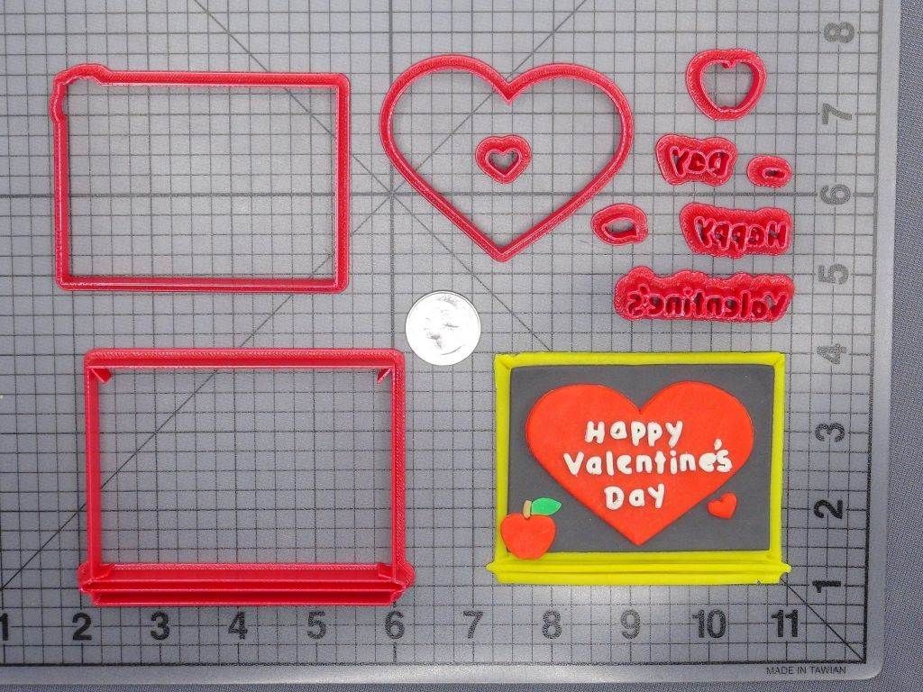 Chalkboard Happy Valentines Day 266-G239 Cookie Cutter Set