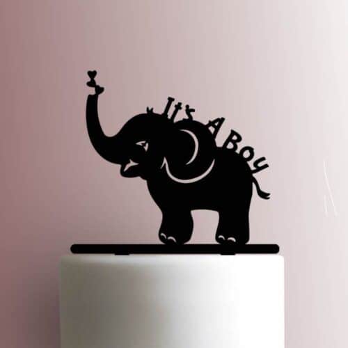 Elephant Its A Boy 225-A671 Cake Topper