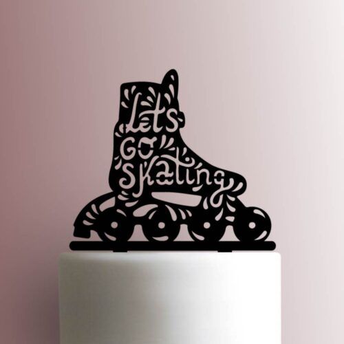 Inline Skate Lets Go Skating 225-A757 Cake Topper