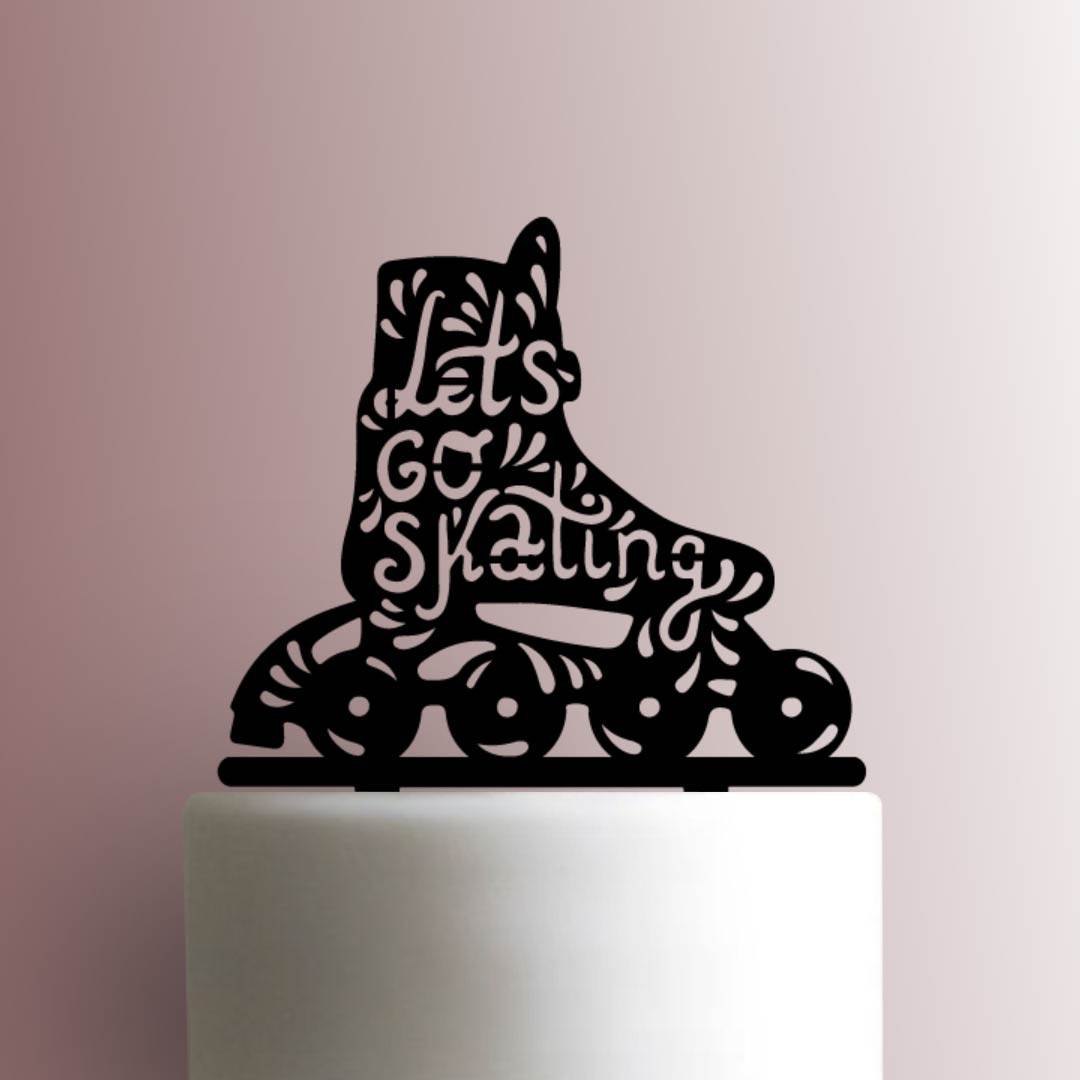 Inline Skate Lets Go Skating 225-A757 Cake Topper