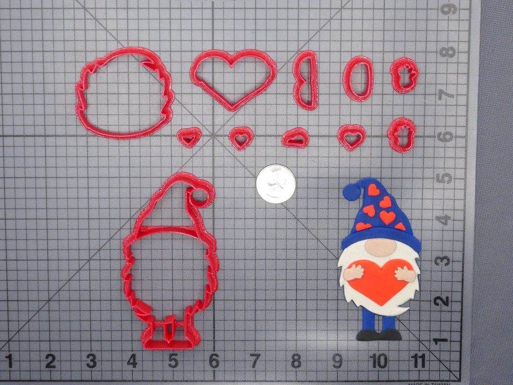 Valentines Day - Gnome with Heart 266-G243 Cookie Cutter Set