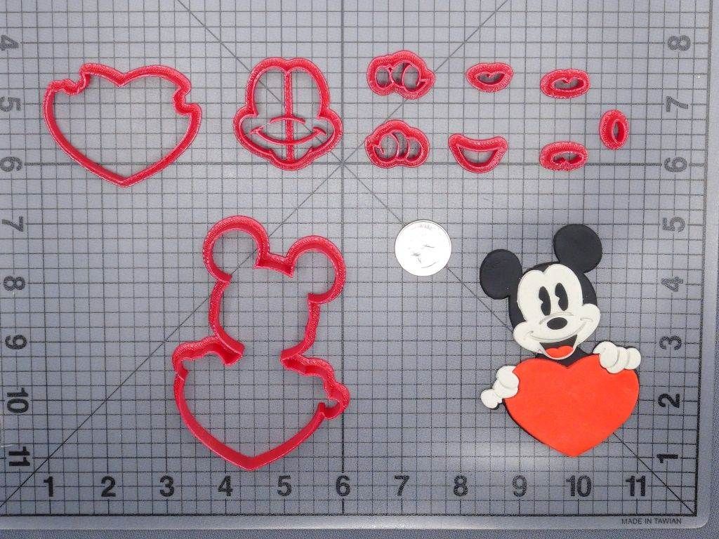 Valentines Day - Mickey Mouse with Heart 266-G245 Cookie Cutter Set