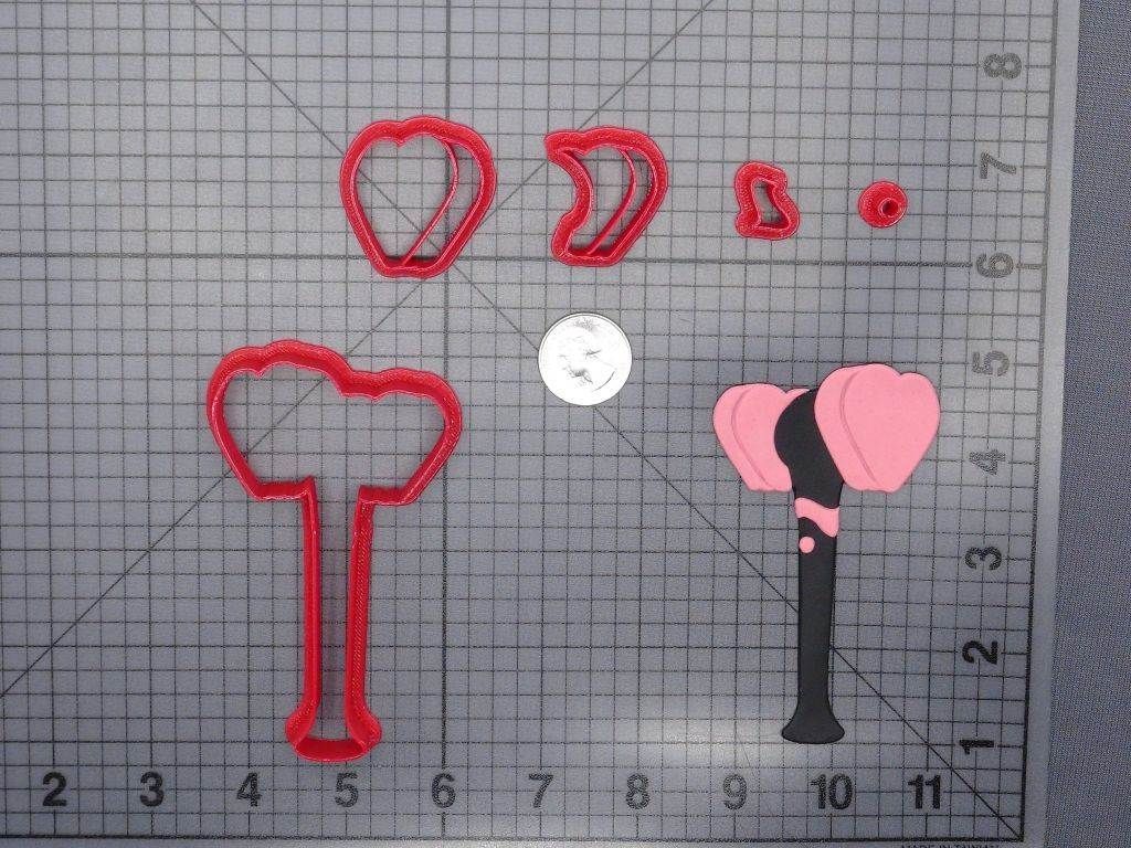Blackpink Heart Light Stick 266-G278 Cookie Cutter Set