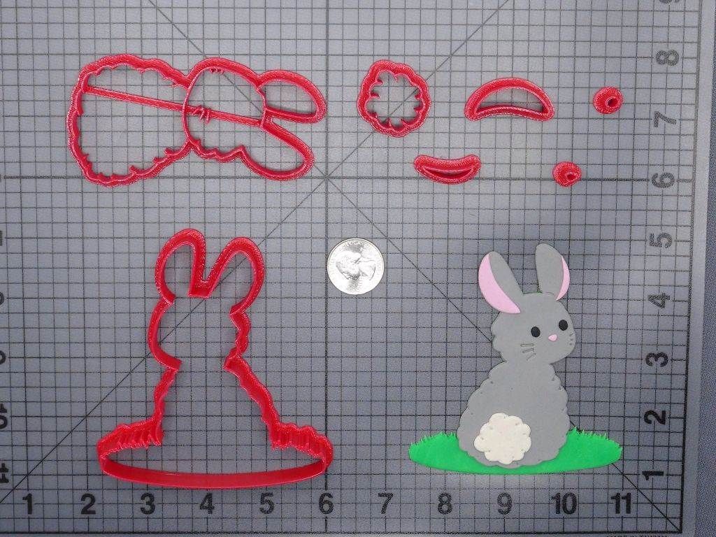 Bunny in Grass 266-G418 Cookie Cutter Set