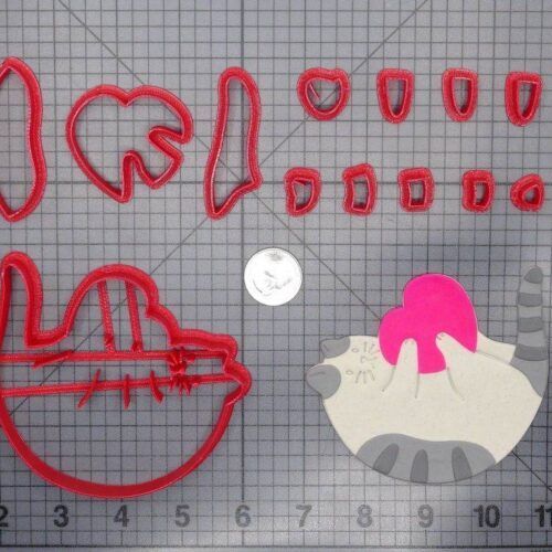 Cat with Heart 266-G270 Cookie Cutter Set