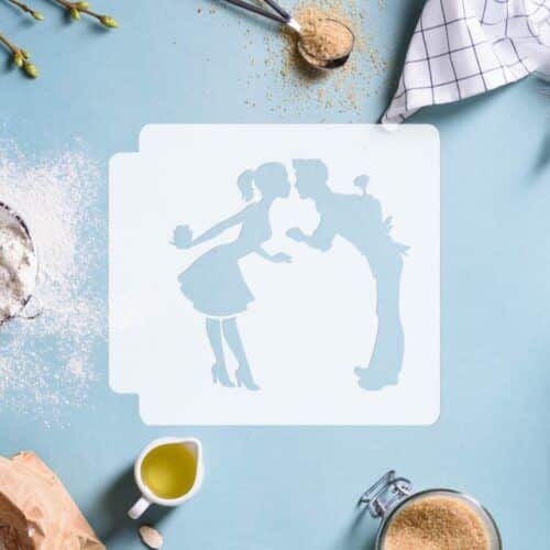 Valentines Day - Couple Kissing 783-F619 Stencil