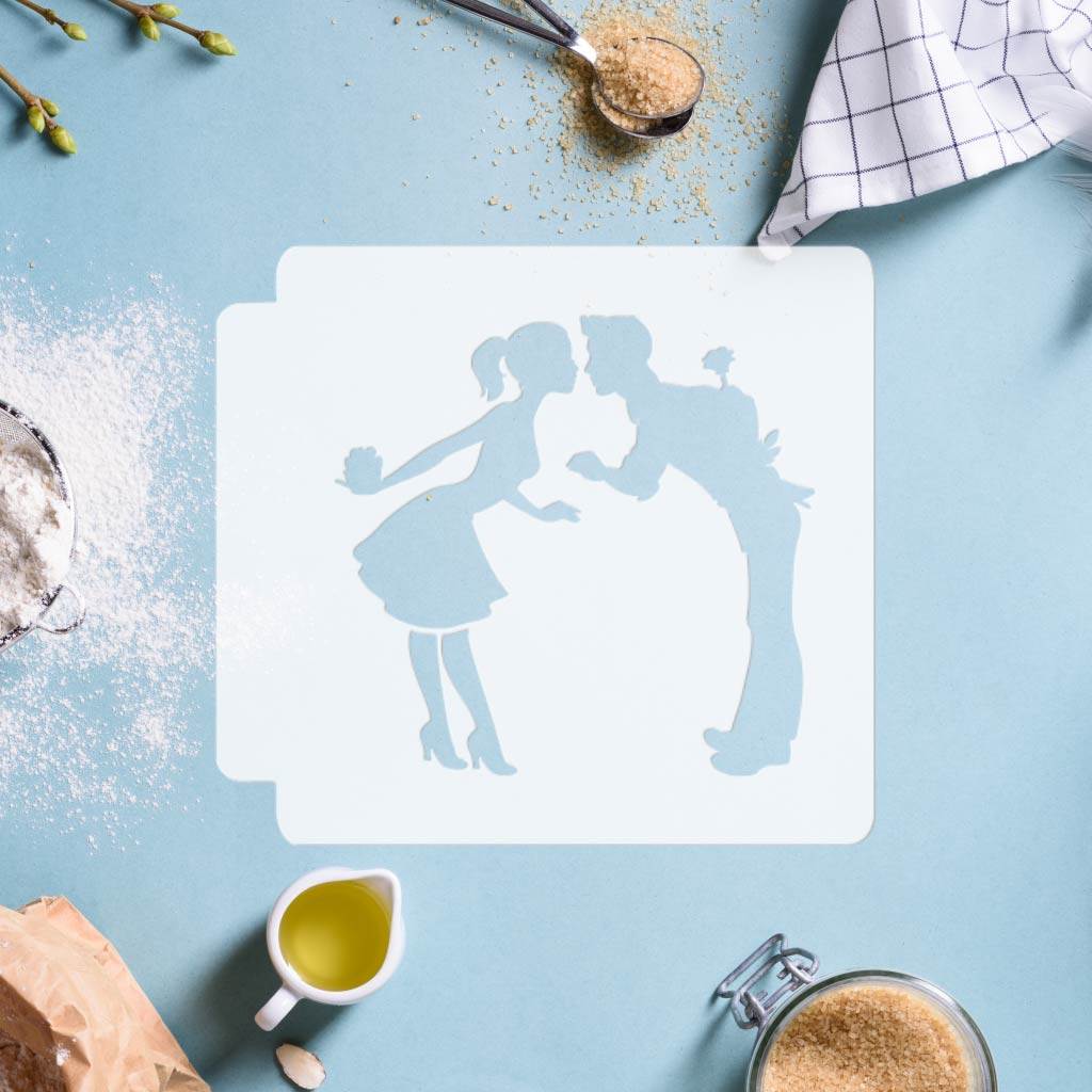 Valentines Day - Couple Kissing 783-F619 Stencil