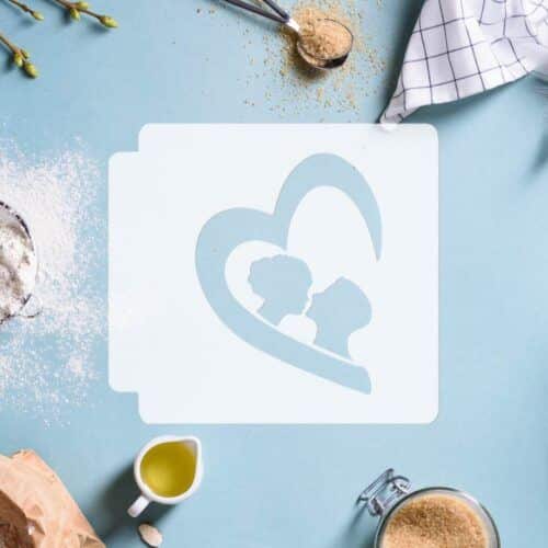 Couple in Heart 783-F537 Stencil