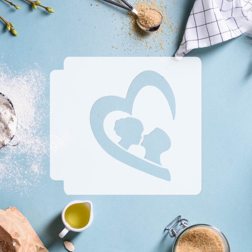 Couple in Heart 783-F537 Stencil