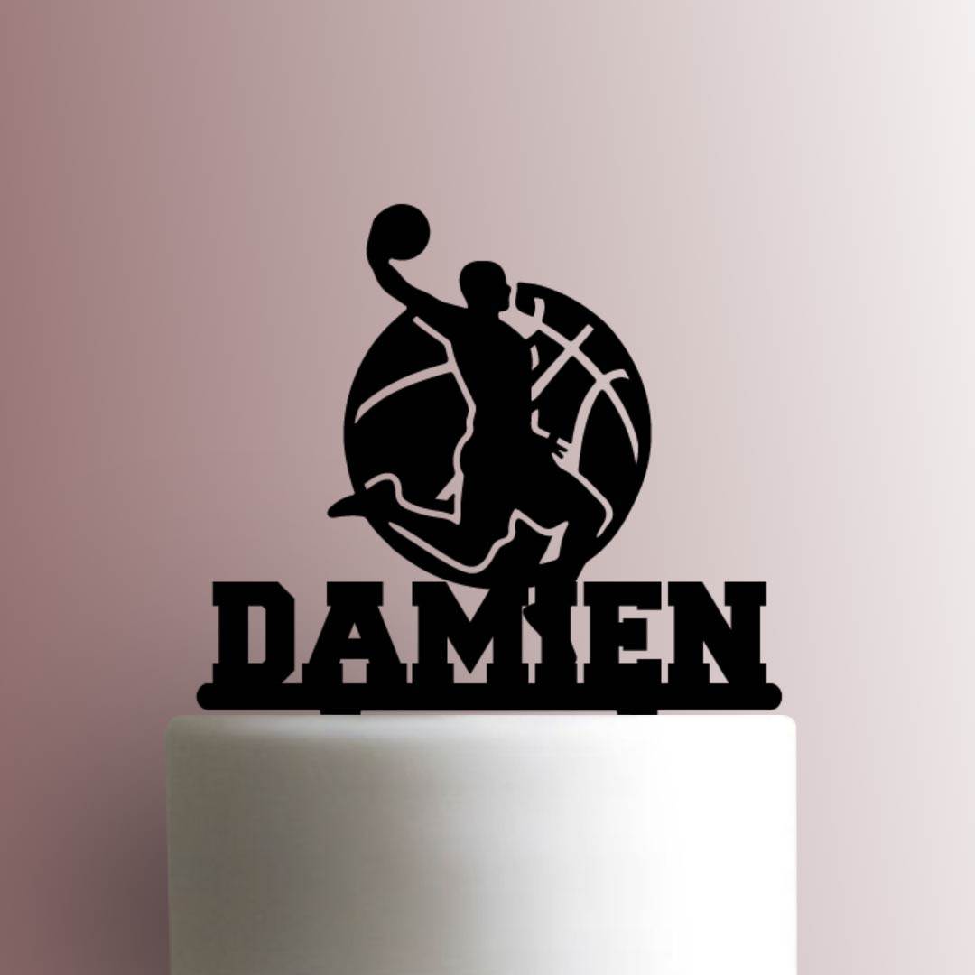 Custom Basketball Player Name 225-A812 Cake Topper