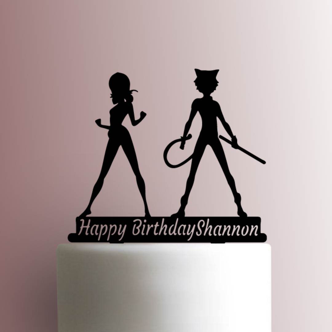 Custom Miraculous Happy Birthday Name 225-A795 Cake Topper