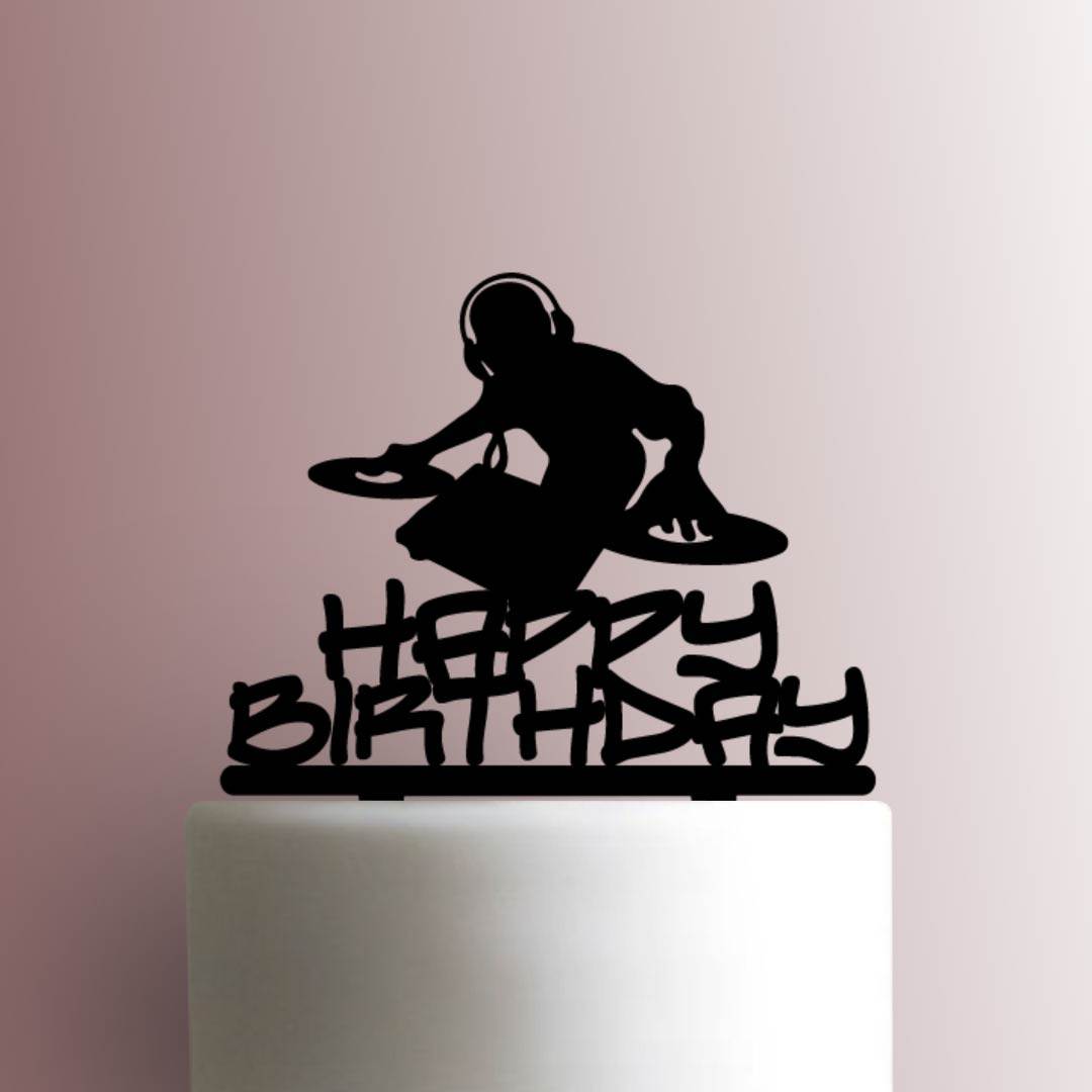 DJ Happy Birthday 225-A807 Cake Topper
