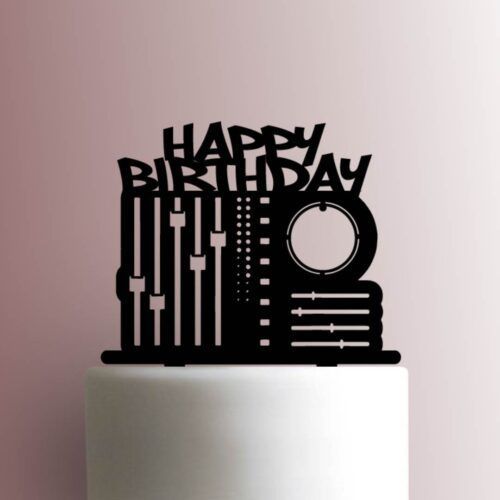 DJ Mixer Happy Birthday 225-A800 Cake Topper