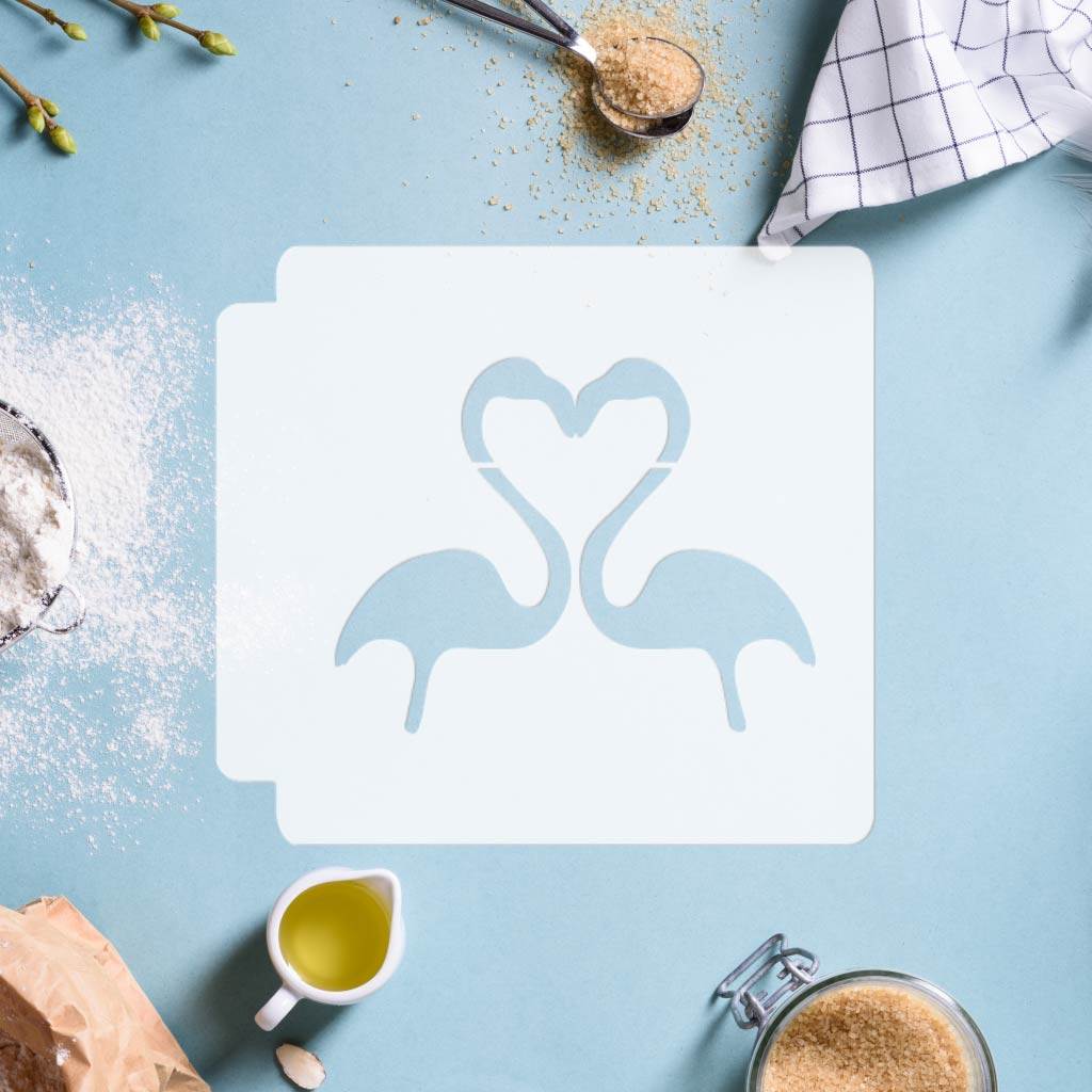 Flamingo Heart 783-F532 Stencil