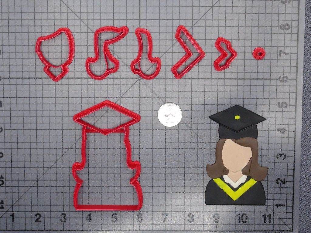 Graduation Girl 266-G488 Cookie Cutter Set
