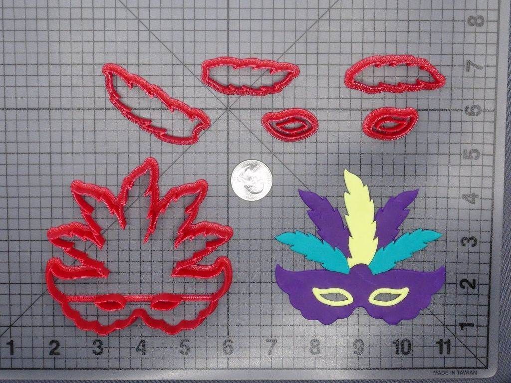 Mardi Gras - Masquerade Mask 266-G453 Cookie Cutter Set