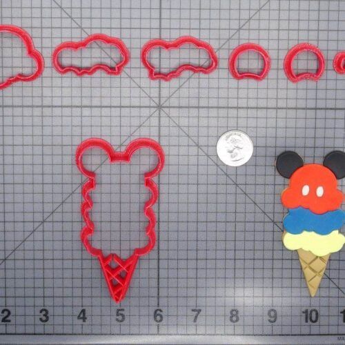 Mickey Mouse Ice Cream Cone 266-G213 Cookie Cutter Set