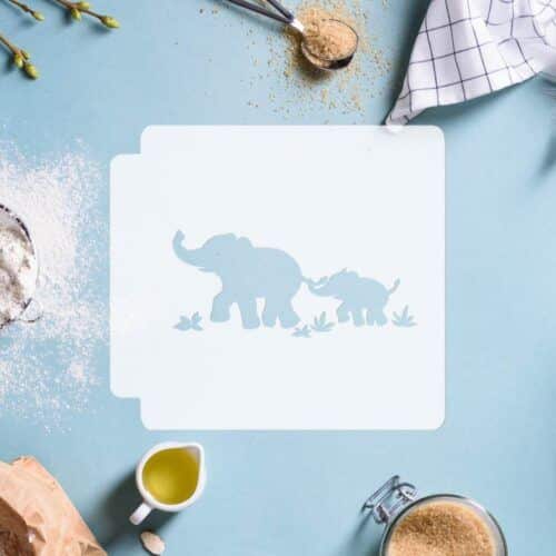 Mom and Baby Elephant 783-F228 Stencil