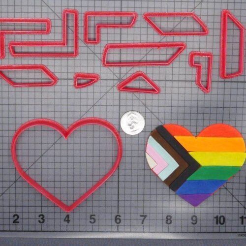 Progress Pride Heart 266-G208 Cookie Cutter Set