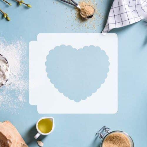 Scallop Heart 783-F529 Stencil Silhouette