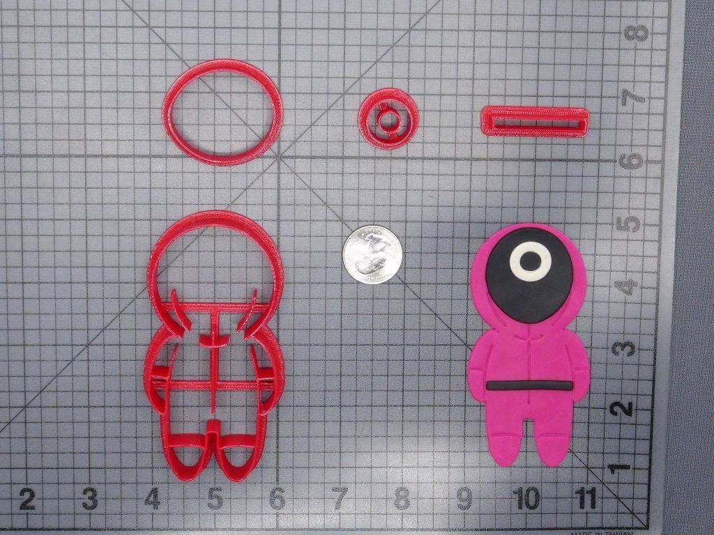 Squid Game - Soldier Circle Body 266-G403 Cookie Cutter Set