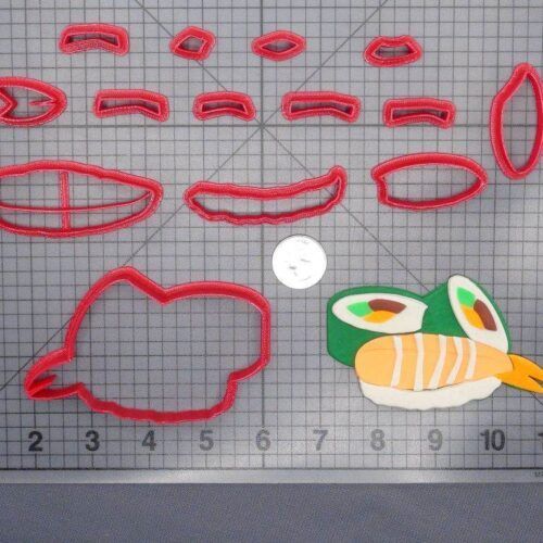 Sushi 266-G201 Cookie Cutter Set