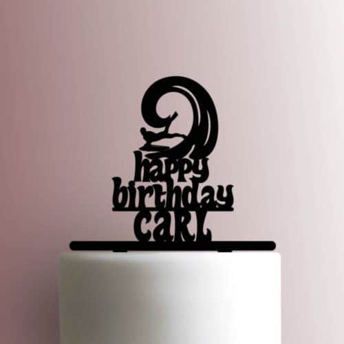 Custom Boogie Board Happy Birthday Name 225-A879 Cake Topper