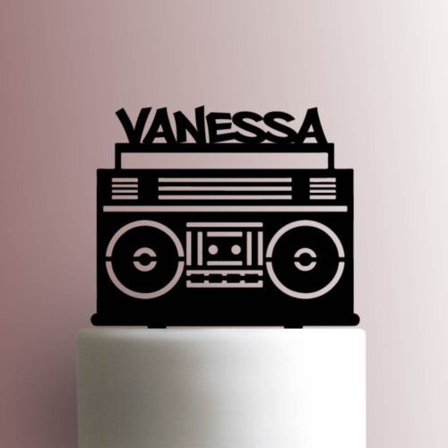 Custom Boombox Name 225-A906 Cake Topper