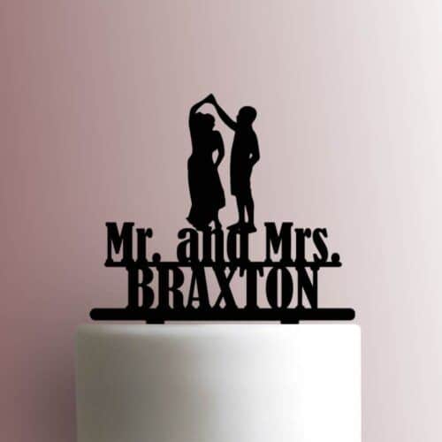 Custom Mr and Mrs Couple 225-B176 Cake Topper